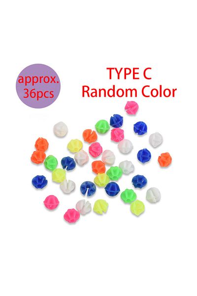 Choice TYPE C - ROUND 36PCS Colorful Decorations Clips for Kids Bike Multi Color Plastic Bicycle Wheel Spok