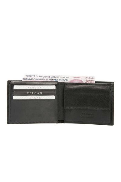 Tergan Black Genuine Leather Men's Wallet - S1Ce00001254-A97