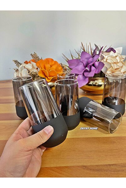 P&ORA PREMIUM KITCHEN PRODUCTS Lal 376 6-Piece Bottom Black Top Smoked Water ...