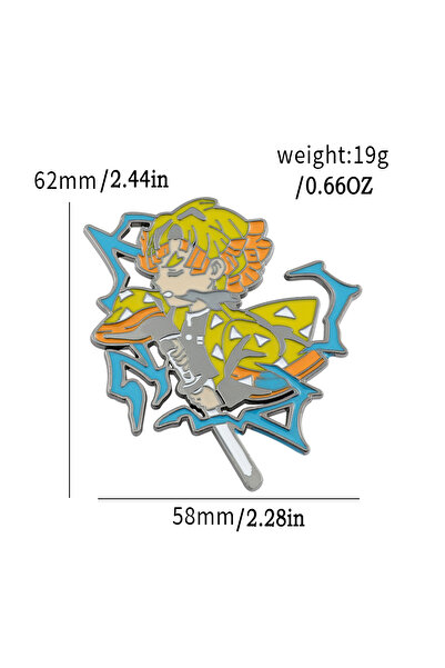 Choice Agatsuma Zenitsu Japan Manga Demon Slayer Enamel Pins Kimetsu No Yaiba...