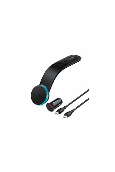 Baseus C02 Pro Series Magnetic Wireless Charging Car Mount Stick-on Type 3-in-1 Set - Cluster Black