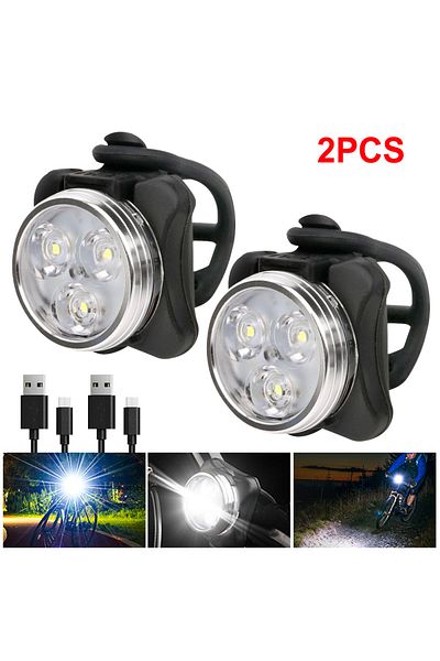 Choice 2 PCS White Cycling Bike Taillight USB Rechargeable Led Bicycle Light Tail Clip Lamp Bicycle Lamp Lu