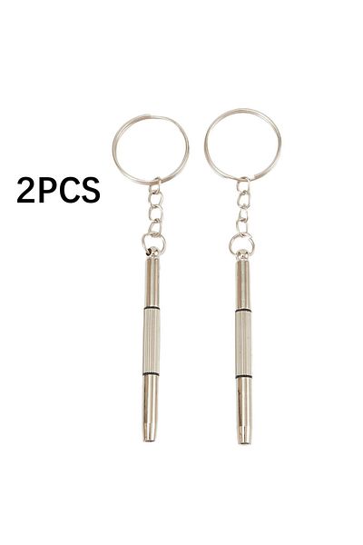Choice 2Pcs Multifunctional Mini Screwdriver 3in1 Slotted Cross Hex Screw Driver Glasses Phone Watch Scr...