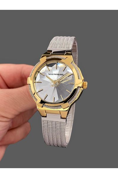 Navimarine 2 Years Warranty Waterproof 36mm Steel Mesh Cord Women's Wristwatch