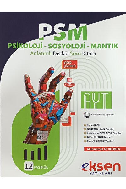 AV YAYINLARI AYT Psikoloji - Sosyoloji - Mantık 12 Anlatımlı  Fasikül Soru Kitabı Test Okul Eksen Yayınları