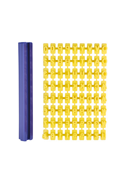 Choice 1451709 مجموعة واحدة من طوابع فن السيراميك بأحرف أبجدية رقمية من طين البوليمر وقوالب النقش والختم DIY