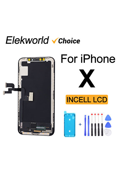 Choice شاشة عرض LCD من Elekworld X incell الأفضل اختيارًا لجهاز iPhone X مع مجموعة محول رقمي ثلاثي الأبعاد