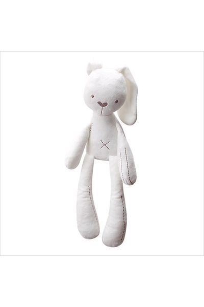 Hot Toys White TZ 42CM Cute Cartoon Long Ears Rabbit Doll Baby Soft Plush Toys For Children Bunny Sleeping Ma