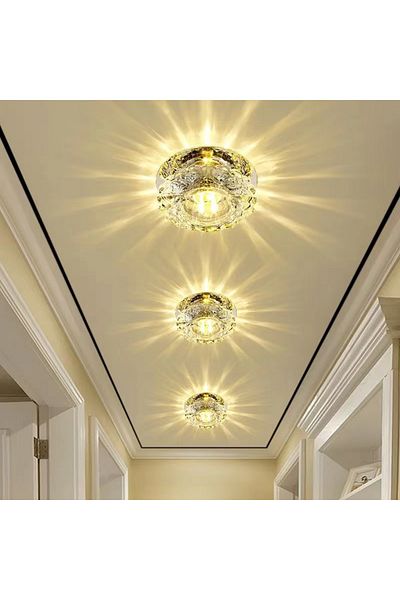 Choice 3W Cold white Aisle Flush LED ceiling lamp living room crystal corridor aisle lights LED Ceiling Lig