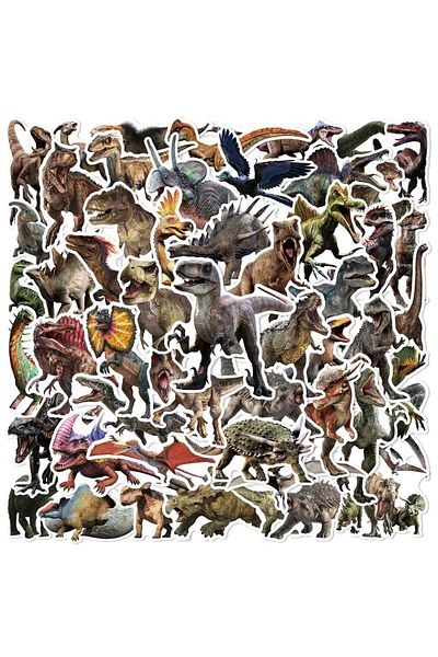 Choice 50PCS B 50PCS Jurassic Dinosaur Stickers Kids Toy Gift DIY Laptop Phone Suitcase Notebook Ancient An