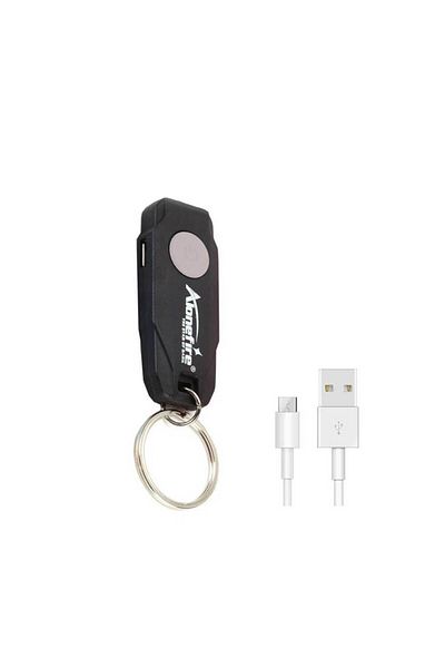 Choice Lithium Polymer Battery Black Mini Led Keychain Light Usb Rechargeable Cool Flashlight Student Child