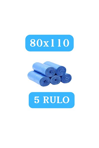 By Cleaner Blue Jumbo Garbage Bags 5 Rolls of 10 80X110 Thick