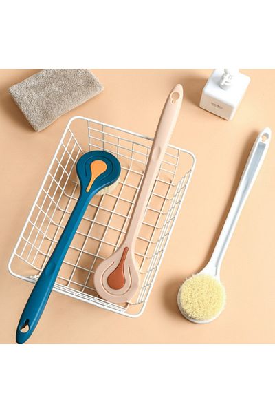 Choice White 1pc Long Handle Bath Brush Soft Hair Bath Brush Back Ball Brush Bathroom Body Brushes Mud Back