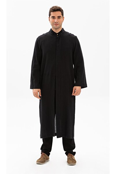 Eliş Şile Bezi ثوب صلاة رجالي رقيق من قماش الشيلة، ثوب صلاة صيفي من القطن، ثوب أسود