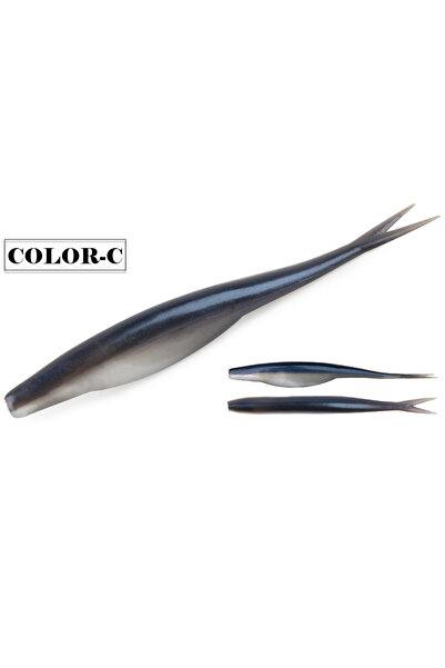 Choice طُعم صيد سمك الشبوط الصغير Color-C Spinpoler Jerk shad عائم من مادة TPR الناعمة بطول 4.72 بوصة وذيل منقسم قليلاً وصناعي