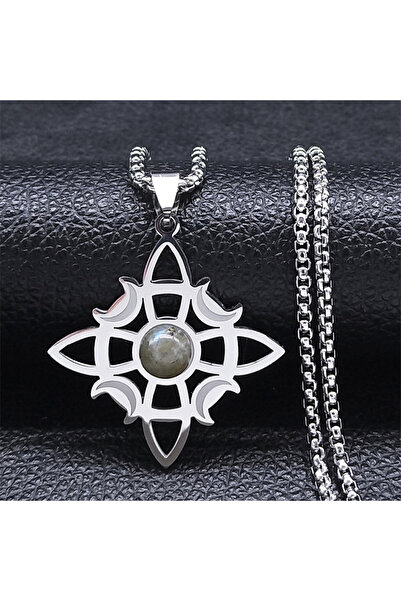 Choice قلادة شانغوانغ إس آر إي 50 ويكا سلتيك عقدة إلهة القمر الثلاثية من الفو...