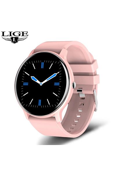Choice pink LIGE Smart Watch Men Women Full Touch Screen Sport Fitness Watch Man IP67 Waterproof Bluetooth