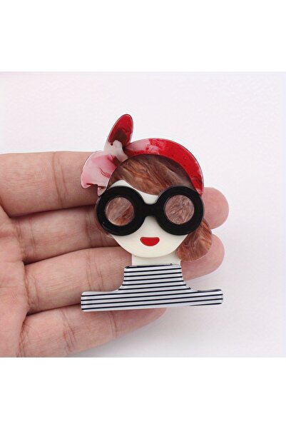 Choice دبوس ملابس من الأكريليك على شكل دبوس ملابس للبنات C5-1-8206