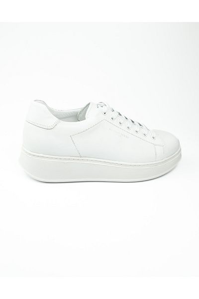 KOMCERO 2225 Λευκό Δερμάτινο Ανδρικό Sneaker