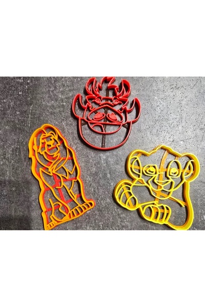 CMHOME The Lion King and Friends Cookie Cutter, Play Dough Cutting Mold (3 Pi...
