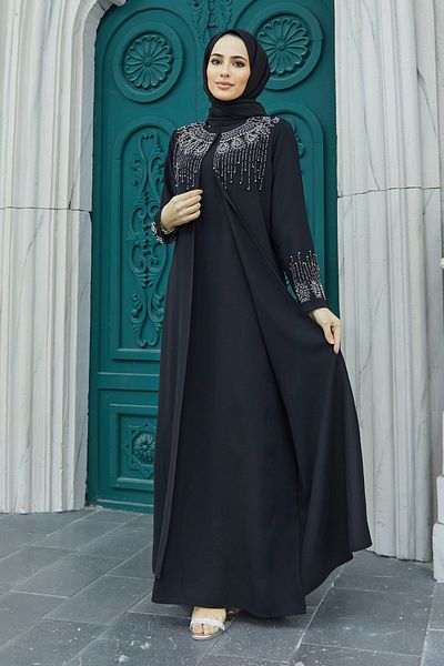 VAVİNOR Βραδινό Φόρεμα Lina Plus Size - Μαύρο