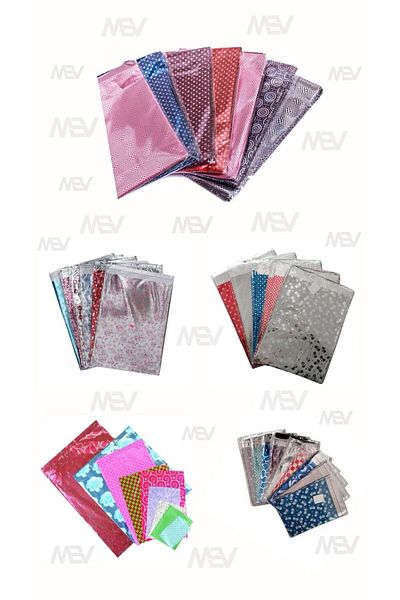 Meseve 20*25 Metalized Gift Bag 100 Pieces Self Adhesive (1 Pack 20X25 100 Pieces)