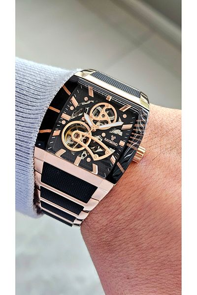 Raymond Rym-5129 Raymond Automatic Men's Wristwatch - 100% Steel and 2 Years Warranty