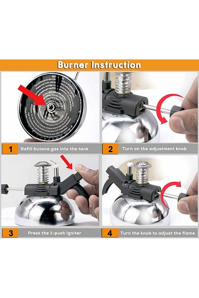 MIBRU Coffee micro gas burner w/stand mq
