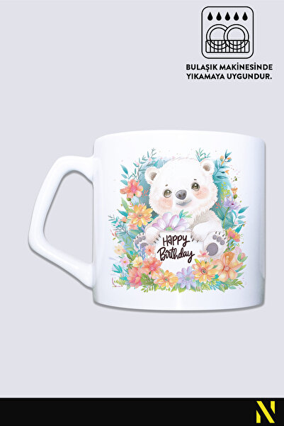 nilizma Happy Birthday Cute Bear Mug Cup Mug