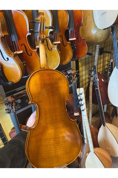 Swing Sv-444 Model 4/4 Boy Ful Abanoz Aksamlı Masif Keman Seti
