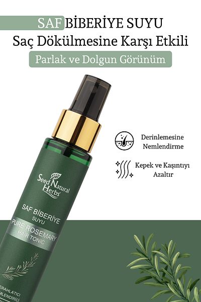 Seed Natural Herbs Pure Hair Tonic with Rosemary Water Anti-Shedding and Fast Hair Extension 100 ml