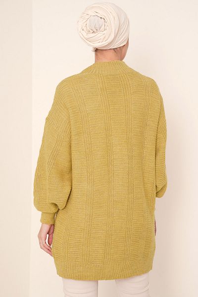 Bigdart 15768 Ζακέτα Hijab Knitwear - Mustard Yellow