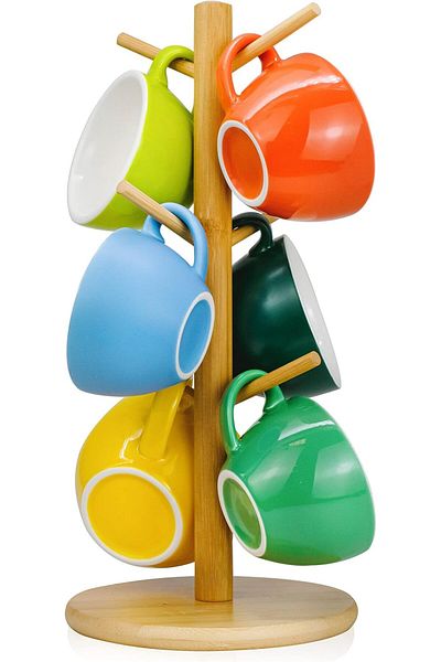 MIBRU Coffee cups wooden hanging base