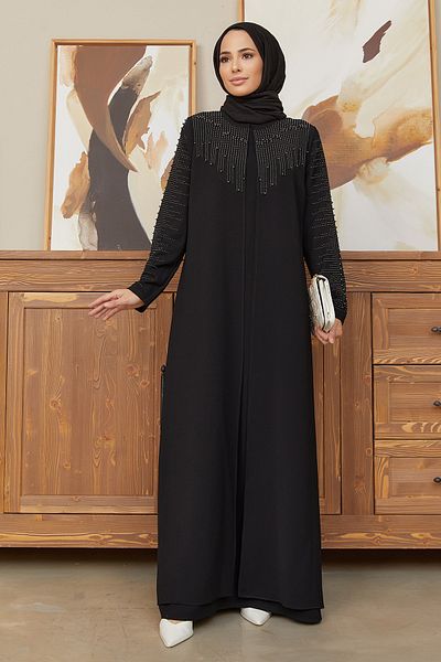 VAVİNOR Βραδινό Φόρεμα Serra Plus Size - Μαύρο