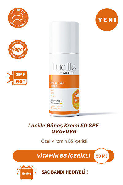 Lucille واقي الشمس الملون بفيتامين ب5 بعامل حماية من الشمس 50+، حماية من الأش...