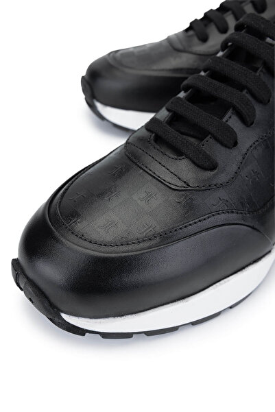 Tamer Tanca Erkek Hakiki Deri Siyah Sneakers & Spor Ayakkabı