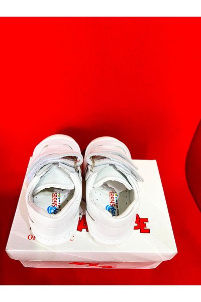 Windy Shoes Genuine Leather Oscar Luca Cream Orthopedic Baby Kids Walking Shoes