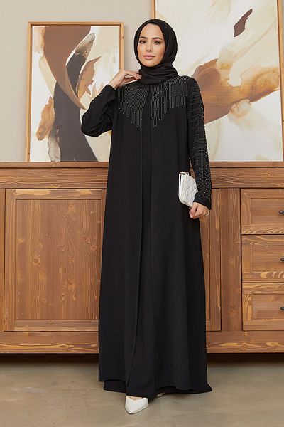 VAVİNOR Βραδινό Φόρεμα Serra Plus Size - Μαύρο