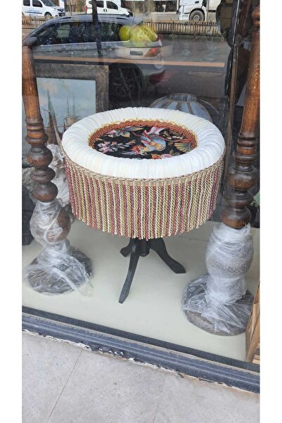 artsondekorasyon Kumaş Kaplamalı Fiskos Masa - (1. sınıf kumaşlar, ağır bulyo...