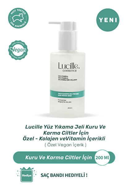Lucille Kolajen Özlü Nemlendirici Yüz Temizleme Jeli Kuru ve Karma Ciltler Ve...