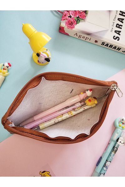Sabrina Koza Capybara Capibara Capibara Cute Animal Sweet Synthetic Leather Makeup Bag Pen Holder Pencil Case