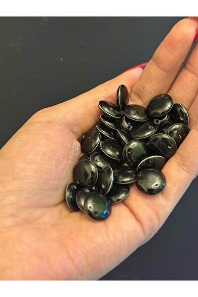 Gönülden Tasarım 35 KOMADA CRNIH PERLI ZA NAKIT SA RUPOM OD 1 CM