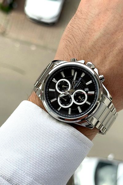 Daniel Klein Steel Waterproof Silver Color Cord Functions Active Exclusive Men's Wristwatch with Bracelet Gift