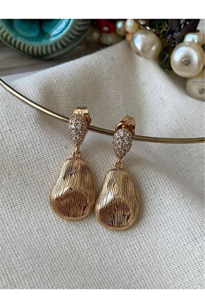 XUPING JEWELRY Xuping Taşlı Sallantılı Plaka Küpe