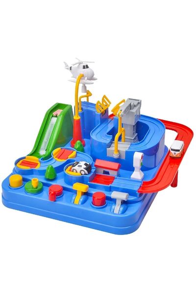 Mofy Baby 4 Arabalı Macera Araba Platformu Oyuncak Pist Parkur Car Adventure