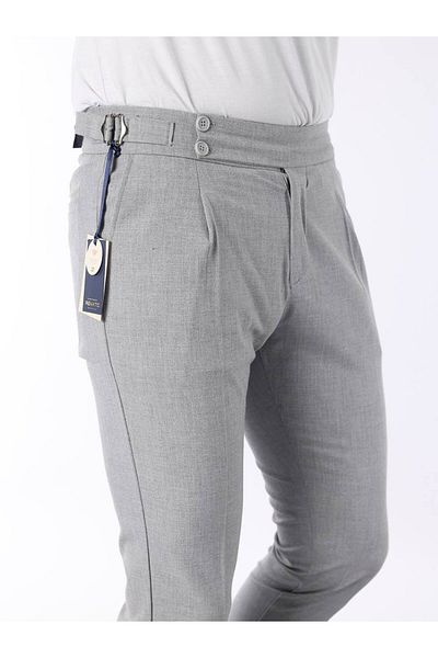 LUMAST New Season Men's Premium Basic Double Leg Pleated Lycra Fabric Pants