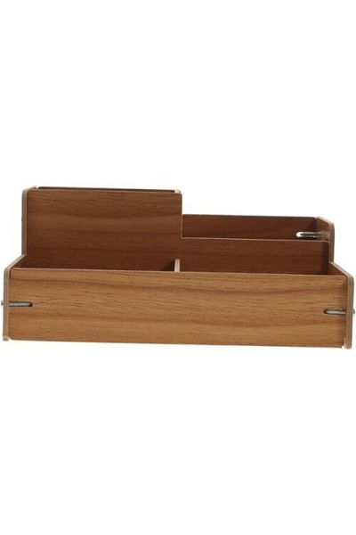 viberia Wooden Table Top Organizer Box