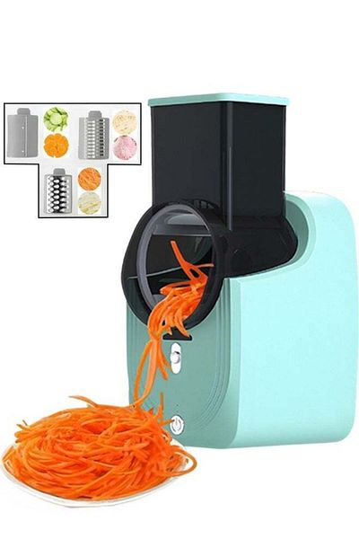Cady One 3 in 1 Electric Vegetable Cutter, 50 Watt, Comes with 3 Different Blades, Steel Cheese Grater