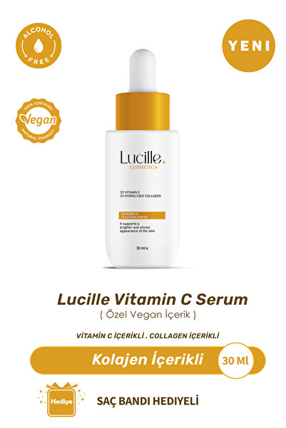 Lucille Vitamin C Serum - Kolajen İçerikli( Özel Vegan İçerik ) 30 Ml