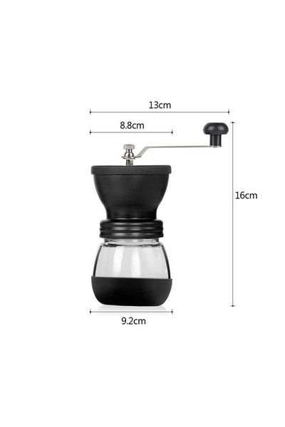 MIBRU Coffee grinder manual glass jar black
